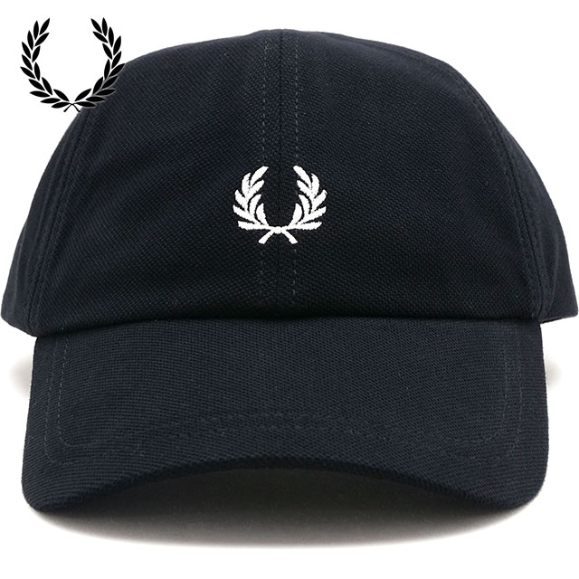 樂天商城 - FRED PERRY フレッドペリー ピケクラシックキャップ [HW2295-843 SS26] PIQUE CLASSIC CAP メンズ・レディース ユニセックス 帽子 鹿の子 サイズ調整可能 ブラック BLACK/SNOWWHITE 正規取扱店
