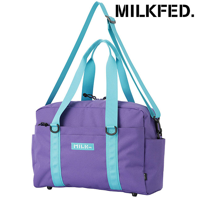 樂天商城 - 【最大100%ポイントバック】MILKFED. ミルクフェド BFFボストンバッグ [103261053003 SS26] BFF BOSTON BAG メンズ・レディース ユニセックス 鞄 ジムバッグ 旅行カバン パープル PURPLE 正規取扱店