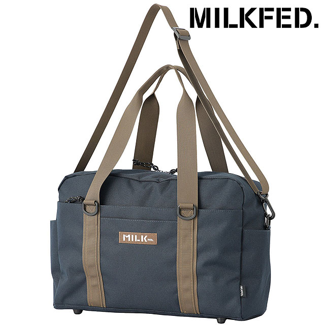 樂天商城 - 【最大100%ポイントバック】MILKFED. ミルクフェド BFFボストンバッグ [103261053003 SS26] BFF BOSTON BAG メンズ・レディース ユニセックス 鞄 ジムバッグ 旅行カバン ネイビー NAVY 正規取扱店