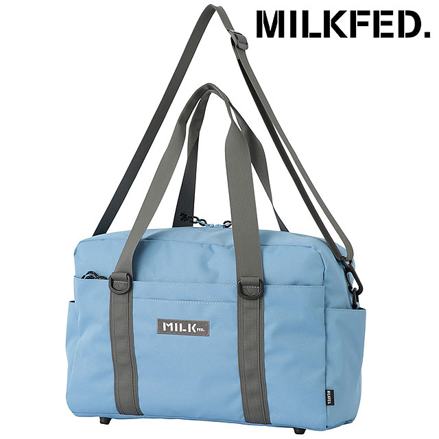 樂天商城 - 【最大100%ポイントバック】MILKFED. ミルクフェド BFFボストンバッグ [103261053003 SS26] BFF BOSTON BAG メンズ・レディース ユニセックス 鞄 ジムバッグ 旅行カバン ブルー LtBLUE 正規取扱店