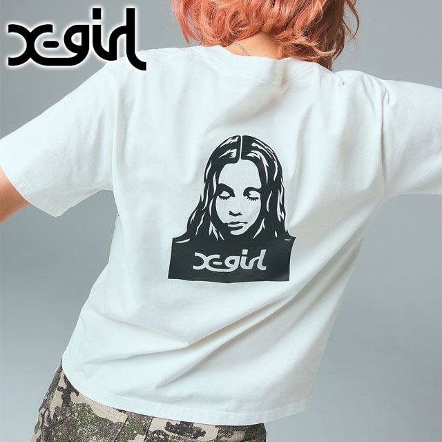 樂天商城 - 【最大100%ポイントバック】X-girl エックスガール レディース フェイスショートスリーブTシャツ [105261011007 SS26] FACE S/S TEE トップス 半袖 白 WHITE 【メール便可】 正規取扱店