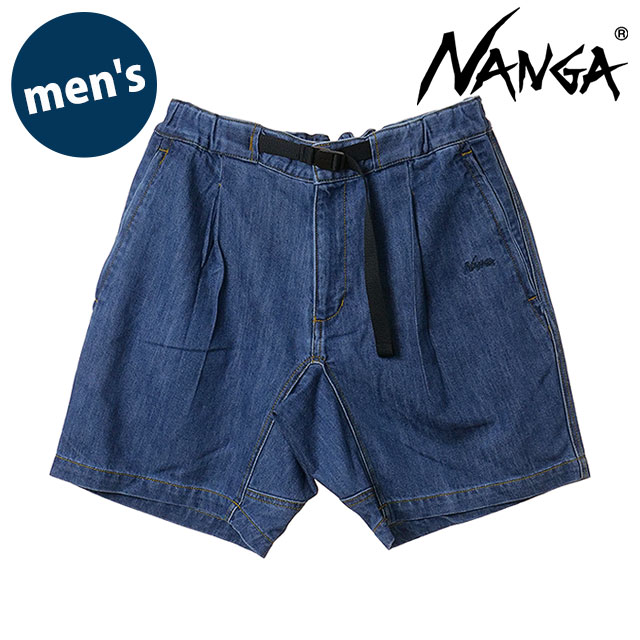 【最大100%ポイントバック】NANGA ナンガ メンズ デニムショートパンツ [N2600-1E065D SS26] DENIM SHORT PANTS ボトムス ハーフパンツ ショーツ アウトドア ブルー BLU 正規取扱店