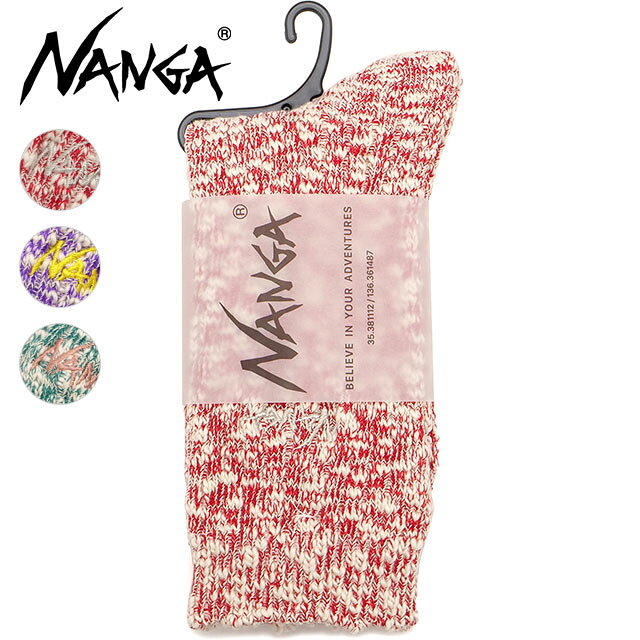 【最大100%ポイントバック】ナンガ NANGA カラースラブヤーン 3/4 ソックス [N2502-3H314Z SS26] COLOR SLAB YARN 3/4 SOCKS メンズ・レディース ユニセックス 靴下 クルーソックス ネオンカラー 【メール便可】 正規取扱店
