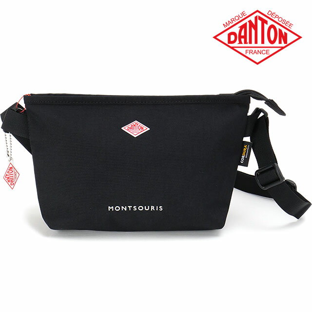 樂天商城 - 【最大100%ポイントバック】DANTON ダントン コーデュラキャンバスショルダーバッグ モンスリ [MONTSOURIS SS26] CORDURA CANVAS SHOULDER BAG メンズ・レディース ユニセックス 鞄 ワンショルダー 黒 BLACK（WHITE） 正規取扱店