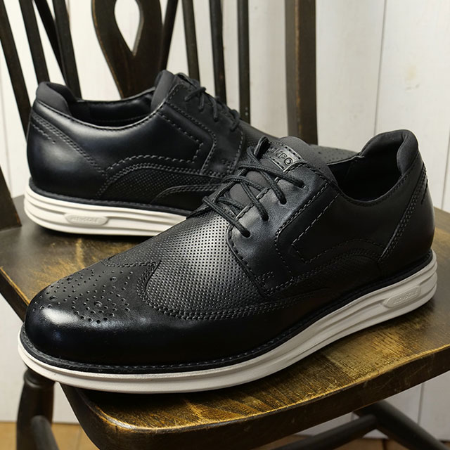 【40%OFF/SALE】ロックポート ROCKPORT スニーカー メンズ コルティン ウィングチップ [RMF-B25F01W] COLTIN 革靴 カジュアルシューズ ワイドワイズ BLACK 正規取扱店【ts】【e】