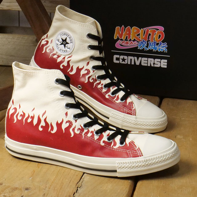 樂天商城 - CONVERSE コンバース メンズ スニーカー オールスター HI / ナルトシップウデン [31317150 SS26] ALL STAR HI / NARUTO SHIPPUDEN コラボ 靴 ハイカット シューズ ナルト疾風伝 ミナト ホワイト系 正規取扱店