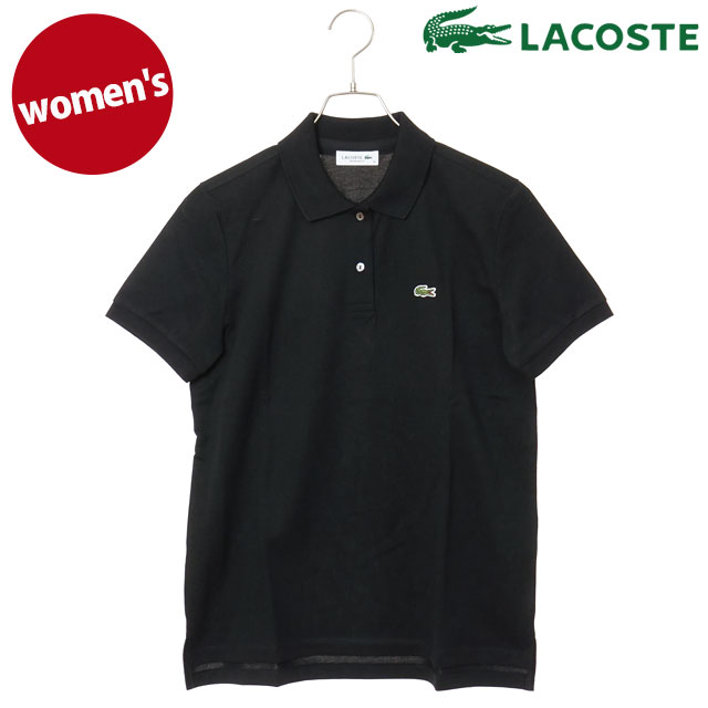 樂天商城 - LACOSTE ラコステ レディース コットン100% ピケ ポロシャツ(半袖) [PF7839J-99-031 SS26] 日本製 トップス 半袖 綿100% 定番ポロ ブラック 正規取扱店