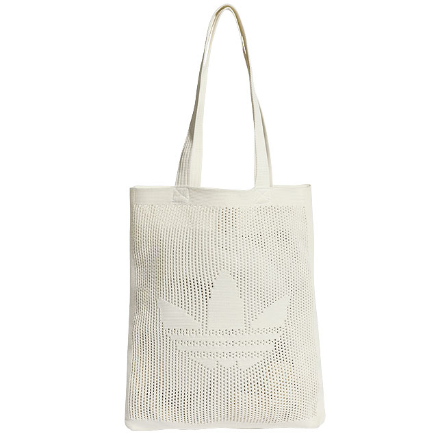 樂天商城 - アディダス オリジナルス adidas Originals クロシェット トートバッグ [CE035/KD1001 SS26] CROCHET TOTE BAG メンズ・レディース ニット 手提げ 肩掛け かばん 白 オフホワイト 正規取扱店