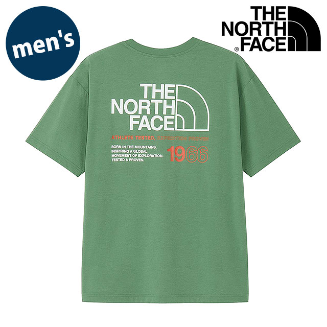 樂天商城 - 【最大100%ポイントバック】THE NORTH FACE ザ・ノース・フェイス Tシャツ メンズ ショートスリーブイーエス66ロゴワイドティー [NT32597-DR SS26] S/S ES 66 Logo Wide Tee ユニセックス 半袖 パフォーマンスウェア ディープグラスグリーン 【メール便可】 正規取扱店