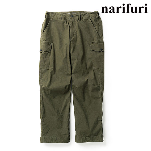 樂天商城 - 【最大100%ポイントバック】narifuri ナリフリ メンズ バイクカーゴパンツ [NF5105-059 SS26] バイクカーゴパンツ ボトムス ロングパンツ ストレッチ リップストップ生地 オールシーズン カーキグリーン D.KHAKI 正規取扱店