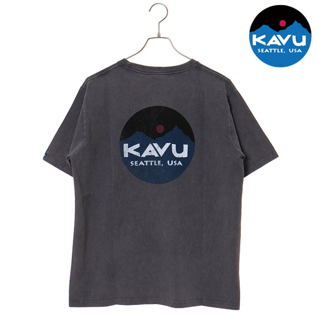 樂天商城 - 【最大100%ポイントバック】KAVU カブー メンズ マウンテンロゴTシャツ [19822415 SS26] Mountain Logo Tee トップス 半袖 黒 Black 【メール便可】 正規取扱店