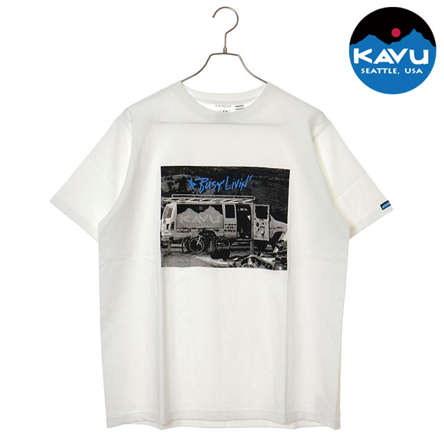 樂天商城 - 【最大100%ポイントバック】KAVU カブー メンズ フォトTシャツ カー [19822434 SS26] PhotoTee Car トップス 半袖 白 White 【メール便可】 正規取扱店