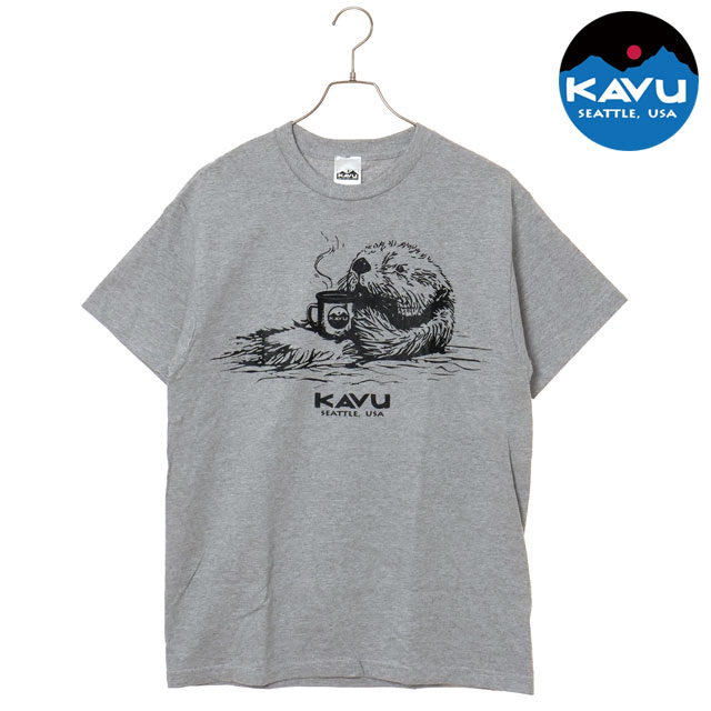 樂天商城 - KAVU カブー メンズ シーオッターTシャツ [19822487 SS26] Sea Otter Tee トップス 半袖 グレー Heather-Grey 【メール便可】 正規取扱店