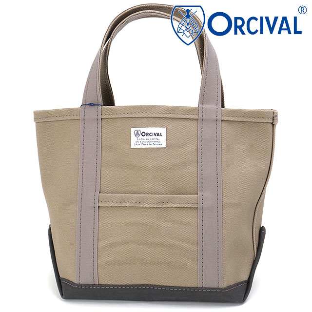樂天商城 - ORCIVAL オーシバル トートバッグ スモール [OR-H0285-KWC SS26] TOTE BAG SMALL メンズ・レディース ユニセックス 鞄 日本製 キャンバストート 小サイズ 帆布 グレー LT.GREY/CHARCOAL 正規取扱店