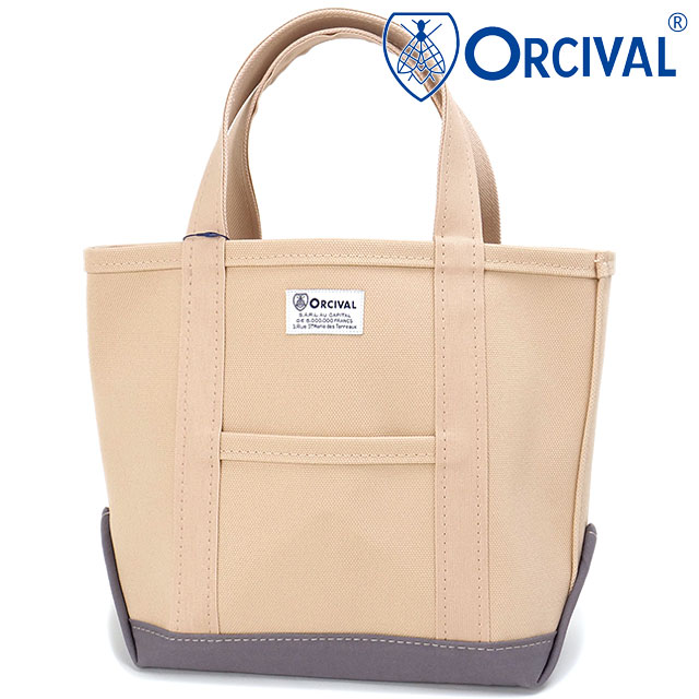 樂天商城 - 【最大100%ポイントバック】ORCIVAL オーシバル トートバッグ スモール [OR-H0285-KWC SS26] TOTE BAG SMALL メンズ・レディース ユニセックス 鞄 日本製 キャンバストート 小サイズ 帆布 ピンク PINK/MEDIUM-GREY 正規取扱店