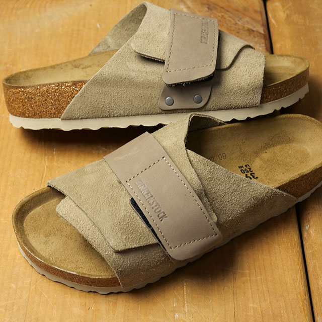 樂天商城 - 【最大100%ポイントバック】BIRKENSTOCK ビルケンシュトック サンダル メンズ キョウト [1015572 SS26] KYOTO 靴 ドイツ製 コンフォートサンダル ベージュ TAUPE | NUBUCK-LEATHER/SUEDE 正規取扱店