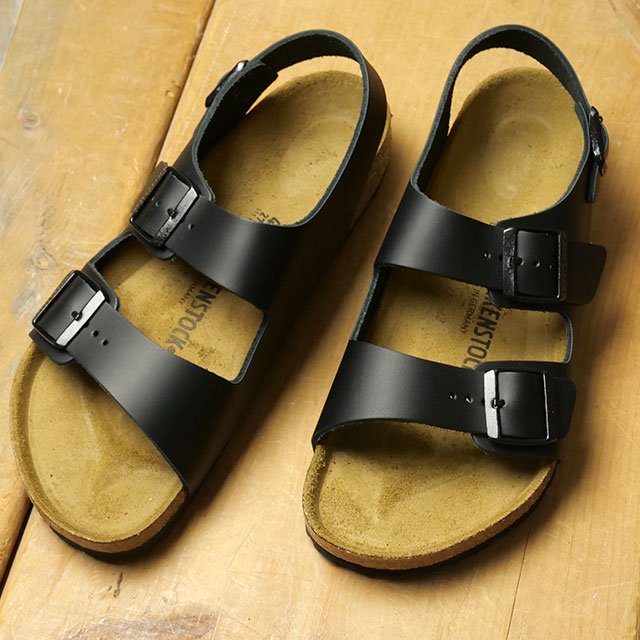 【最大100%ポイントバック】ビルケンシュトック BIRKENSTOCK サンダル メンズ ミラノ [34191 SS26] MILANO 靴 ドイツ製 コンフォートサンダル 黒 BLACK | NATURAL-LEATHER 正規取扱店