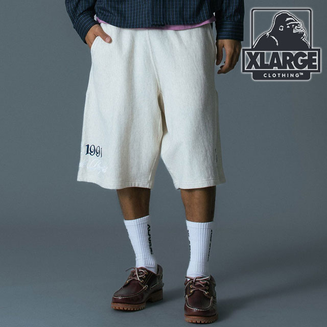 樂天商城 - 【最大100%ポイントバック】XLARGE エクストララージ メンズ チャンピオン スウェットショーツ [101261031021 SS26SPOT] XLARGE×Champion SWEAT SHORTS ボトムス ハーフパンツ 短パン グレー ASH 正規取扱店