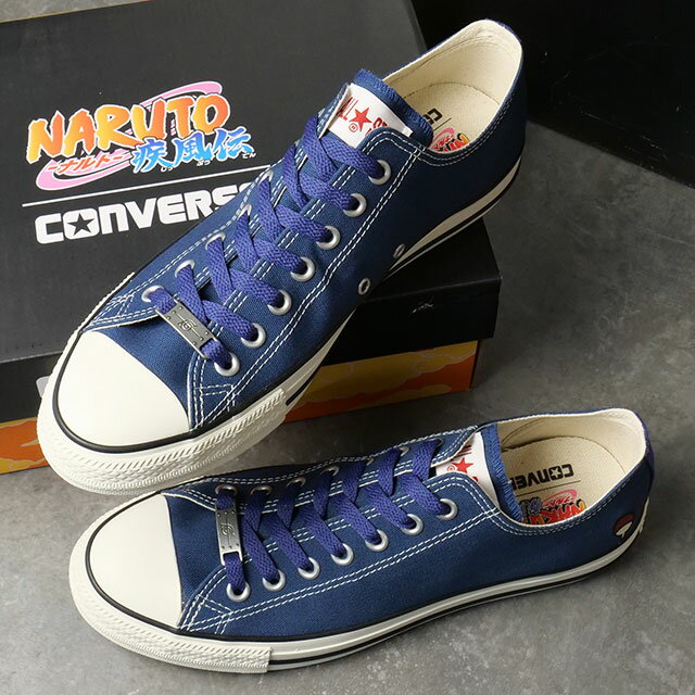 【最大100%ポイントバック】コンバース CONVERSE メンズ スニーカー オールスター OX / ナルトシップウデン [31317141 SS26] ALL STAR OX / NARUTO SHIPPUDEN コラボ 靴 ローカット シューズ ナルト疾風伝 サスケ ブルー系 正規取扱店