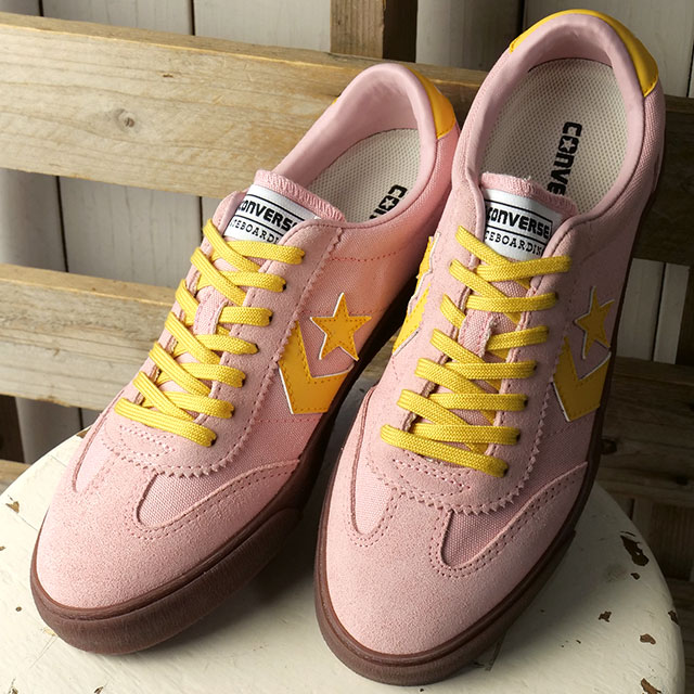 【最大100%ポイントバック】コンバース CONVERSE レディース スニーカー ロードクラシック SK OX [33702662 SS26] ROADCLASSIC SK OX 靴 スケートボーディング シューズ スケシュー ピンク/イエロー 正規取扱店