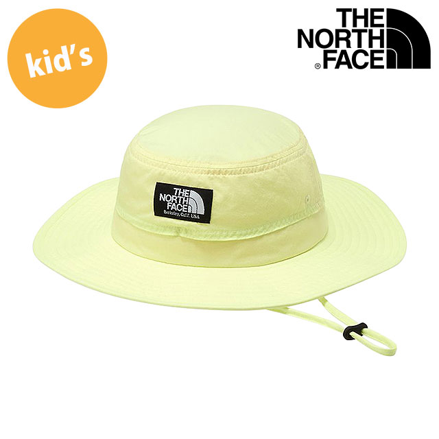 ザ・ノース・フェイス THE NORTH FACE キッズホライズンハット [NNJ02520-LM SS26] Kids' Horizon Hat 男の子・女の子 子供用 帽子 日よけ UVケア あご紐付き イエロー レモンミスト 【メール便可】 正規取扱店