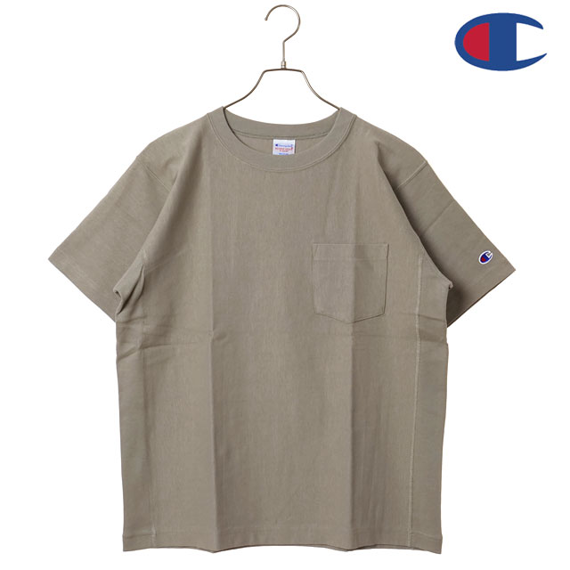 樂天商城 - Champion チャンピオン Tシャツ メンズ リバースウィーブ ショートスリーブ ポケット [C3-Z319 SS26] REVERSE WEAVE SHORT SLEEVE POCKET T-SHIRT リラックスフィット 半袖 9.4ozコットン 無地Tee グレー ASH-GRAY 【メール便可】 正規取扱店