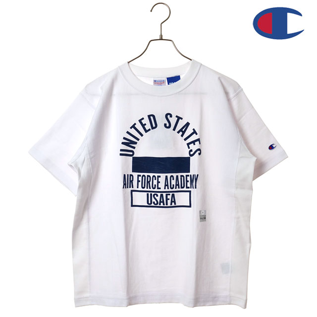 【最大100%ポイントバック】チャンピオン Champion Tシャツ メンズ リバースウィーブ ショートスリーブ ティーシャツ [C3-D306 SS26] REVERSE WEAVE SHORT SLEEVE T-SHIRT リラックスフィット 半袖 9.4ozコットン US AIR FORCE ホワイト WHITE 【メール便可】 正規取扱店