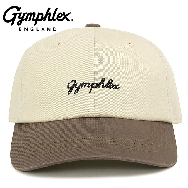 Gymphlex ジムフレックス ツートーン Mパネルキャップ  2TONE MPANEL CAP メンズ・レディース ユニセックス 帽子 スポーツカジュアル アイボリー/ブラウン IVORY/BROWN(BLACK) 正規取扱店