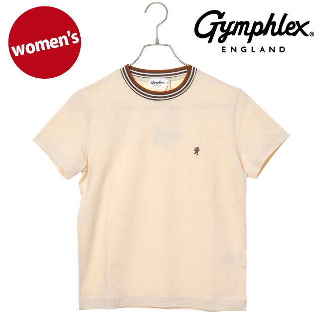 樂天商城 - Gymphlex ジムフレックス レディース クルーネック ニットラインTシャツ [#GY-C0448 CCB SS26] CREW NECK KNIT-LINE T-SHIRT ウィメンズ トップス カットソー 半袖 おしゃれ スポーツカジュアル ベージュ BEIGE/BROWN(BROWN) 【メール便可】 正規取扱店