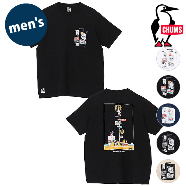 樂天商城 - CHUMS チャムス メンズ ブービーロストシティトリップポケットTシャツ [CH01-2739 SS26] M Booby Lost City Trip Pocket T-Shirt トップス 半袖 USAコットン 【メール便可】 正規取扱店