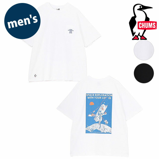 樂天商城 - 【最大100%ポイントバック】CHUMS チャムス メンズ スペースブービースペースシップポケットTシャツ [CH01-2701 SS26] M Space Booby Spaceship Pocket T-Shirt トップス 半袖 オーバーサイズ USAコットン 【メール便可】 正規取扱店