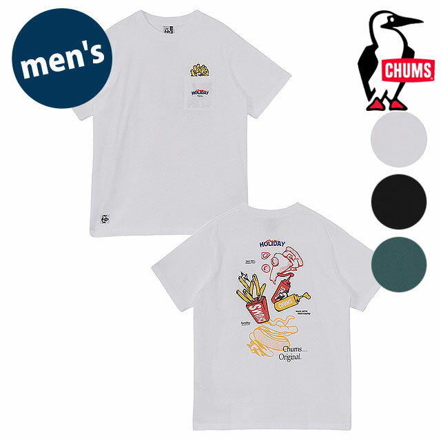 樂天商城 - 【最大100%ポイントバック】CHUMS チャムス メンズ アンチバグファストフードポケットTシャツ [CH01-2715 SS26] M Anti-Bug Fast Food Pocket T-Shirt トップス 半袖 USAコットン 虫よけ 【メール便可】 正規取扱店