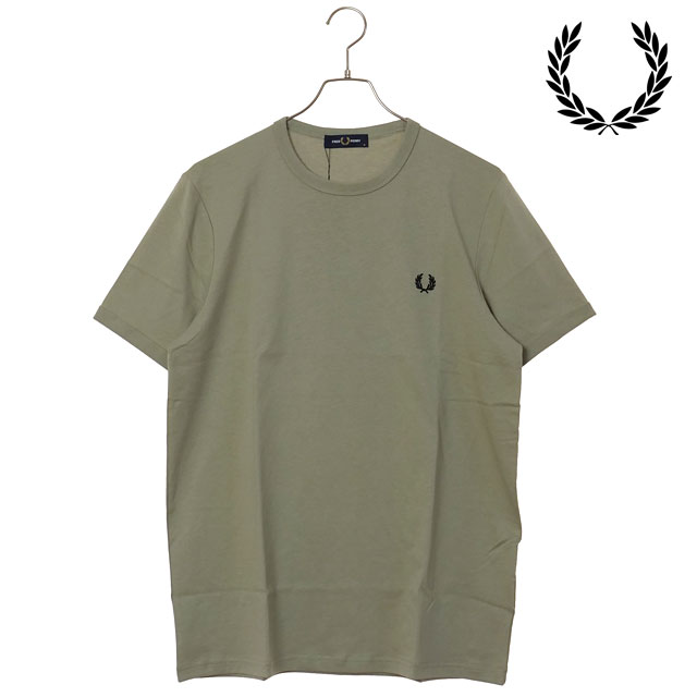 樂天商城 - FRED PERRY フレッドペリー メンズ リンガーTシャツ [M3519-R26 SS26] RINGER T-SHIRT トップス 半袖 クルーネック グリーン系 SEAGRASS 【メール便可】 正規取扱店