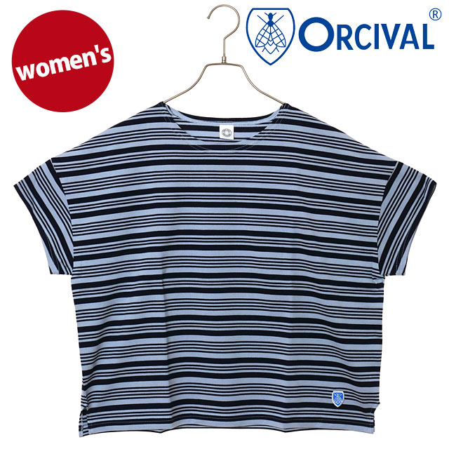 樂天商城 - ORCIVAL オーシバル レディース ボートネック ショートスリーブプルオーバー [OR-C0335-BFJ SS26] BOAT NECK S/S P.O. トップス カットソー 半袖Tシャツ 日本製 ネイビー系 SAX/NAVY 【メール便可】 正規取扱店