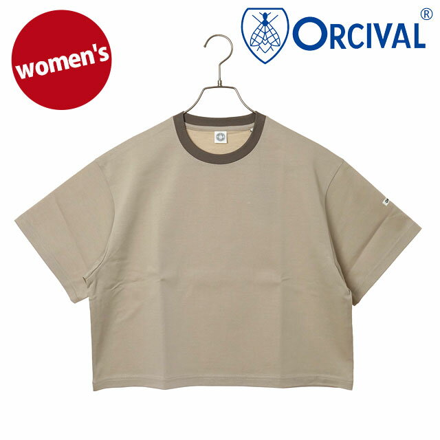 樂天商城 - ORCIVAL オーシバル レディース クルーネック ショートスリーブプルオーバー [OR-C0518-MSD SS26] CREW NECK S/S P.O. トップス カットソー 半袖Tシャツ ボーダー 日本製 ベージュ LT.BEIGE（GREIGE-BINDER） 【メール便可】 正規取扱店