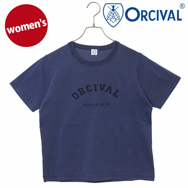 樂天商城 - 【最大100%ポイントバック】ORCIVAL オーシバル レディース コンパクトプリントTシャツ [OR-C0524-TAB SS26] COMPACT PRINT T-SHIRT トップス カットソー 半袖 ネイビー NAVY 【メール便可】 正規取扱店