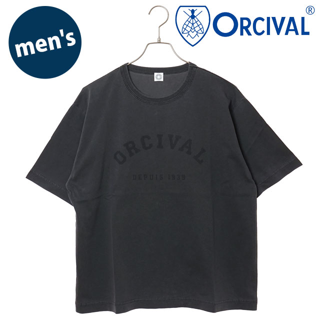 樂天商城 - 【最大100%ポイントバック】ORCIVAL オーシバル メンズ プリントTシャツ [OR-C0525-TAB SS26] PRINT T-SHIRT トップス カットソー 半袖 グレー CHARCOAL 【メール便可】 正規取扱店