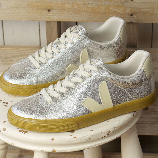 樂天商城 - 【最大100%ポイントバック】VEJA ヴェジャ スニーカー レディース エスプラー ロゴ [EO0321465 SS26] ESPLAR LOGO 靴 レザーシューズ ガムソール シルバー SILVER/PIERRE/NATURAL 正規取扱店