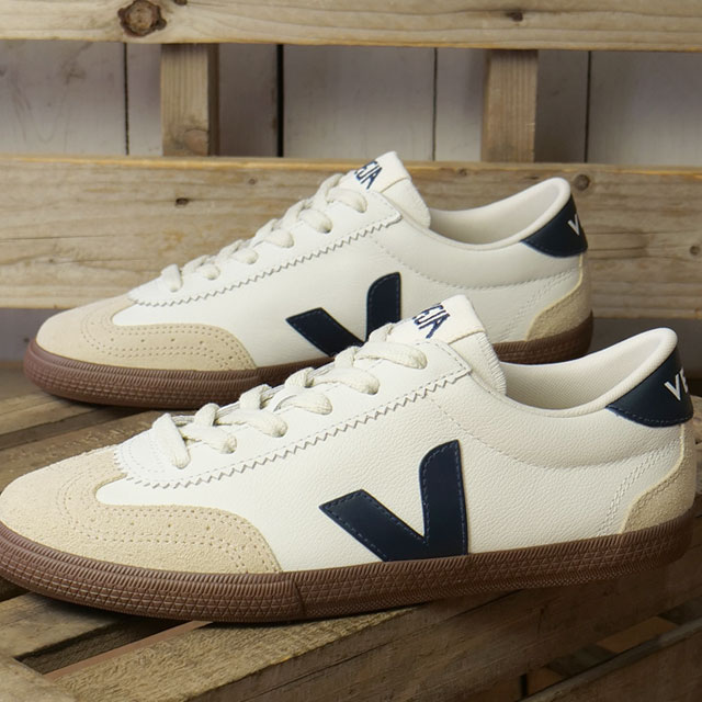 樂天商城 - 【最大100%ポイントバック】VEJA ヴェジャ スニーカー レディース ボレー [VO2003531 SS26] VOLLEY 靴 レザーシューズ 白 WHITE/NAUTICO/BARK 正規取扱店