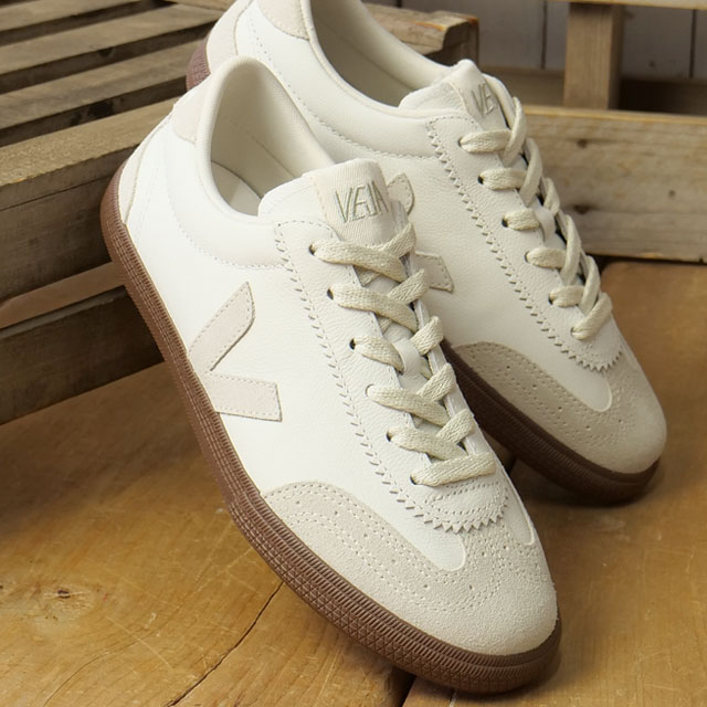 【最大100%ポイントバック】ヴェジャ VEJA スニーカー レディース ボレー [VO2021383 SS26] VOLLEY 靴 レザーシューズ ガムソール 白 WHITE/NATURAL/BARK 正規取扱店