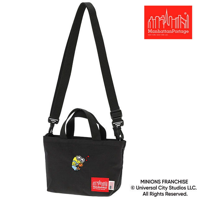 コラボ マンハッタンポーテージ Manhattan Portage マイクロポーテージトートバッグ ミニオンズ [MP1381MNOS SS26] MICRO PORTAGE TOTE/MINIONS メンズ・レディース ユニセックス 鞄 ショルダーバッグ 黒 Black 正規取扱店
