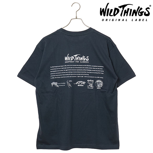 樂天商城 - WILD THINGS ワイルドシングス メンズ オールドアイコンズTシャツ [WT26057K SS26] OLD ICONS TEE トップス 半袖 クルーネック ネイビー NAVY 【メール便可】 正規取扱店