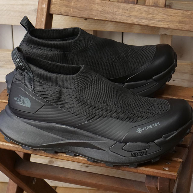 樂天商城 - THE NORTH FACE ザ・ノース・フェイス スニーカー メンズ ベクティブサプルゴアテックス [NF52642-KK SS26] VECTIV Supple GORE-TEX 厚底 ニットアッパー スリッポン タウンユース アウトドア 黒 TNFブラック/TNFブラック 正規取扱店