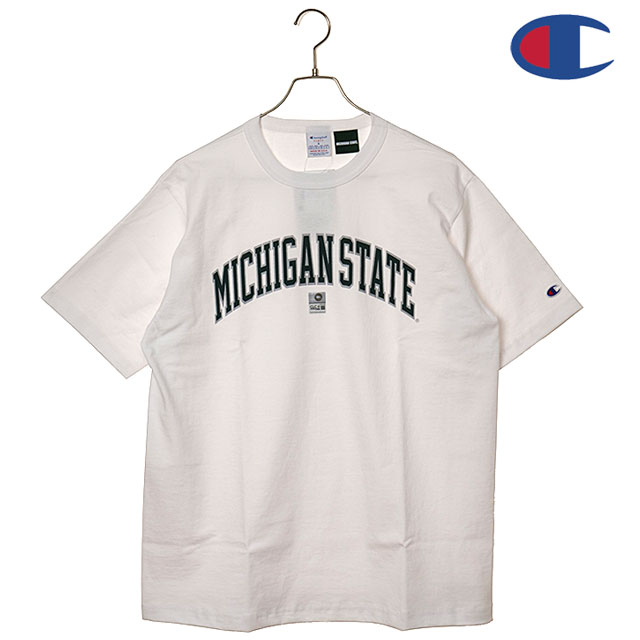 樂天商城 - 【最大100%ポイントバック】Champion チャンピオン MADE IN USA Tシャツ メンズ T1011 ショートスリーブ ティーシャツ [C5-D304 SS26] T1011 SHORT SLEEVE T-SHIRT トップス 半袖 ヘビーウェイトコットン カレッジTee MICHIGAN ホワイト WHITE 【メール便可】 正規取扱店