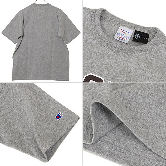 Champion チャンピオン MADE IN USA Tシャツ メンズ T1011 ショートスリーブ ティーシャツ [C5-D305 SS26] T1011 SHORT SLEEVE T-SHIRT トップス 半袖 ヘビーウェイトコットン カレッジTee BROWN グレー SILVER-GRAY 【メール便可】 正規取扱店 - 3