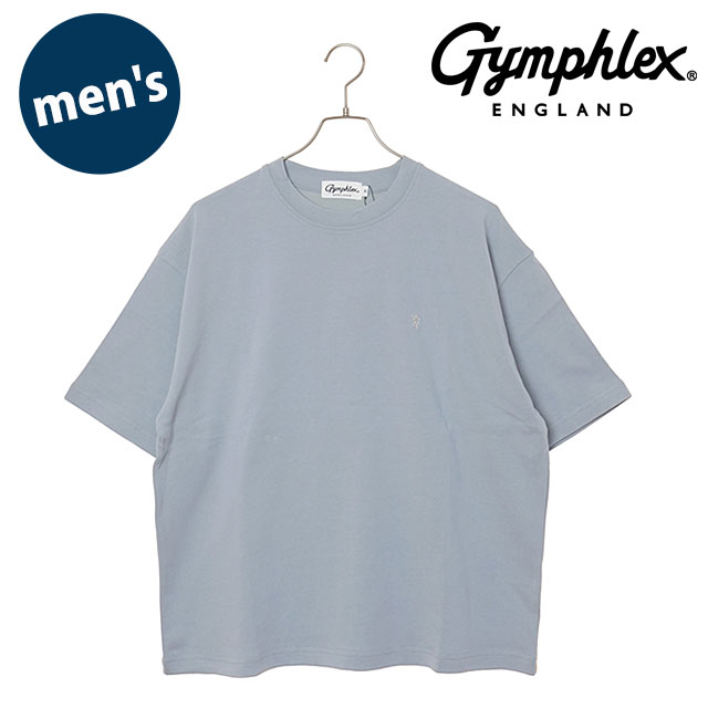 樂天商城 - 【最大100%ポイントバック】Gymphlex ジムフレックス メンズ クルーネック プルオーバー ショートスリーブ [#GY-C0541 KTS SS26] CREW NECK PULLOVER S/S トップス カットソー 半袖 おしゃれ スポーツファッション ブルー DK.BLUE(IVORY) 【メール便可】 正規取扱店