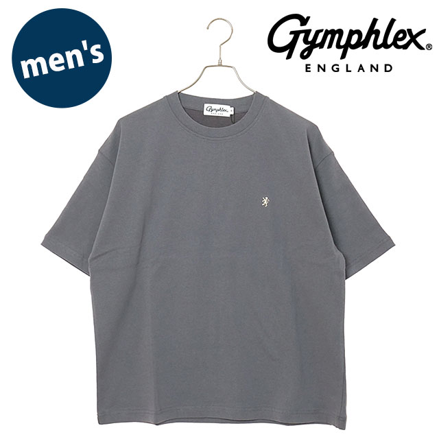 樂天商城 - 【最大100%ポイントバック】Gymphlex ジムフレックス メンズ クルーネック プルオーバー ショートスリーブ [#GY-C0541 KTS SS26] CREW NECK PULLOVER S/S トップス カットソー 半袖 おしゃれ スポーツファッション グレー GREY(BEIGE) 【メール便可】 正規取扱店
