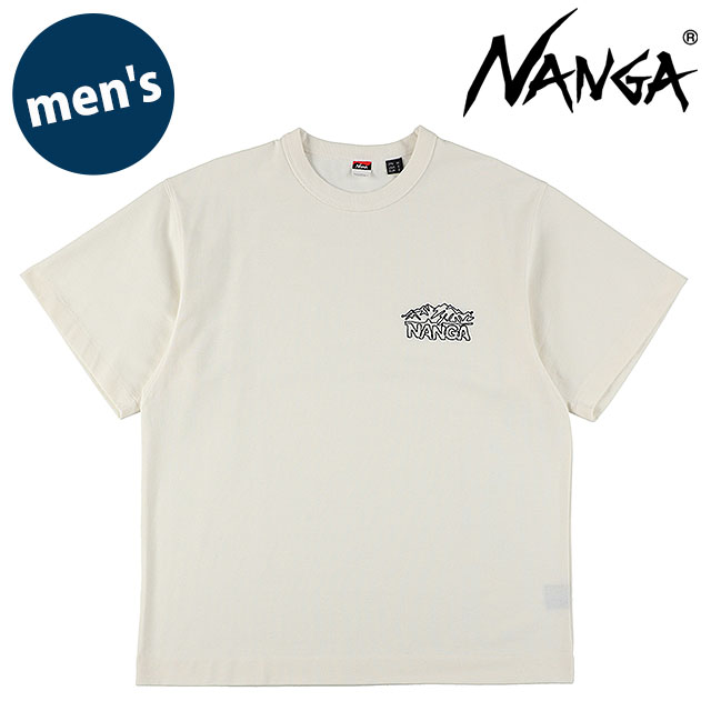 樂天商城 - NANGA ナンガ メンズ エコハイブリッド ラインドローイングTシャツ [N2610-1M038Z SS26] ECO HYBRID LINE DRAWING TEE トップス 半袖 アウトドア 白 WHT 【メール便可】 正規取扱店