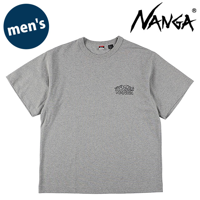 樂天商城 - 【最大100%ポイントバック】NANGA ナンガ メンズ エコハイブリッド ラインドローイングTシャツ [N2610-1M038Z SS26] ECO HYBRID LINE DRAWING TEE トップス 半袖 アウトドア グレー L.GRY 【メール便可】 正規取扱店