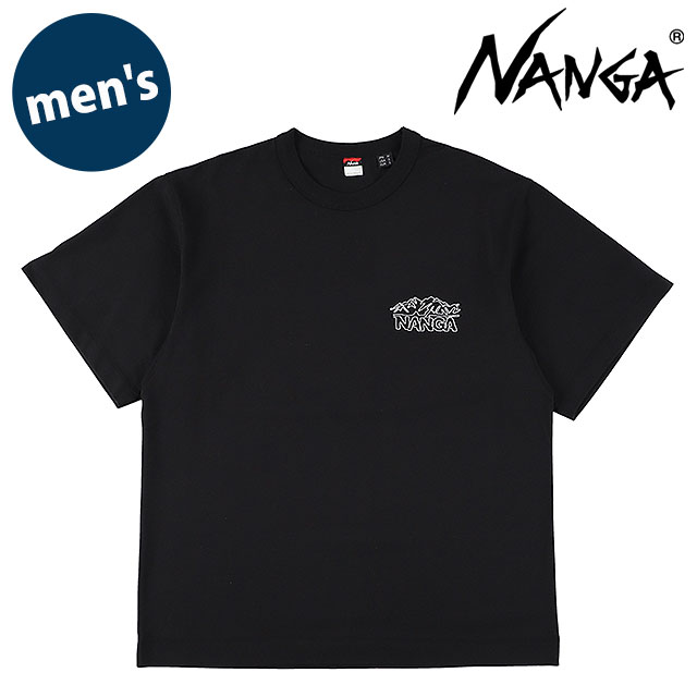 樂天商城 - 【最大100%ポイントバック】NANGA ナンガ メンズ エコハイブリッド ラインドローイングTシャツ [N2610-1M038Z SS26] ECO HYBRID LINE DRAWING TEE トップス 半袖 アウトドア 黒 BLK 【メール便可】 正規取扱店